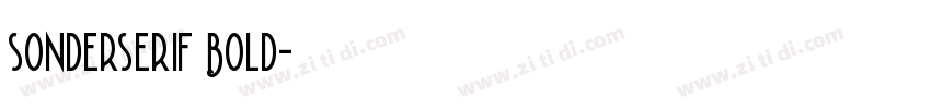 sonderserif Bold字体转换